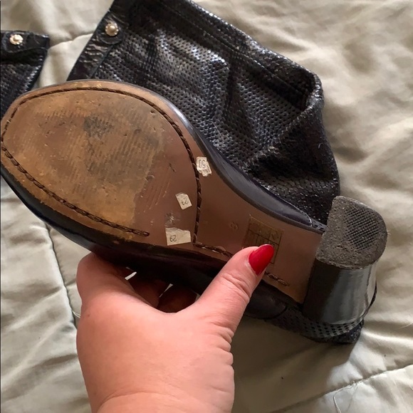 Jeffrey Campbell Navy Knee High Boots - Picture 5 of 6